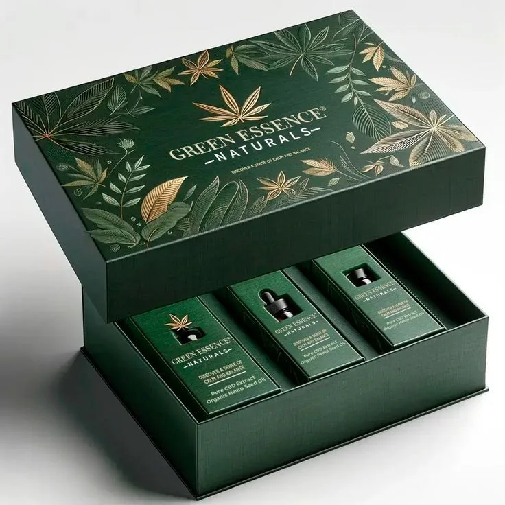 Coffret vert et or